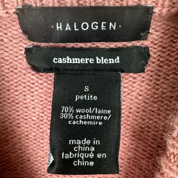 Halogen Wool Cashmere Blend High Low Hem Soft Sweater Size Small Petite - Picture 5 of 6